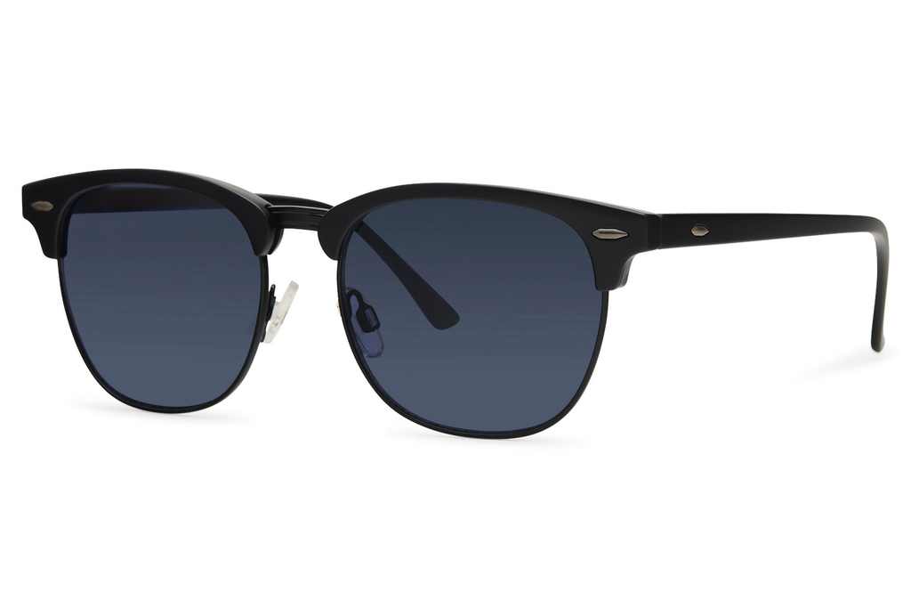 Gafas de Sol Clubmaster Montura Negra Lente Azul Eco