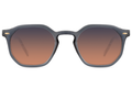 Gafas de Sol Geométricas Montura Azul Gris Lente Naranja Eco
