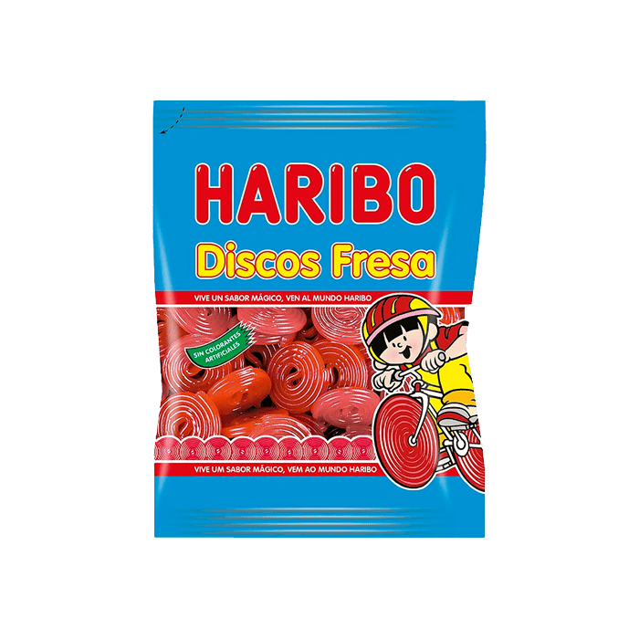 Haribo Discos Fresa – Pack 4 unidades