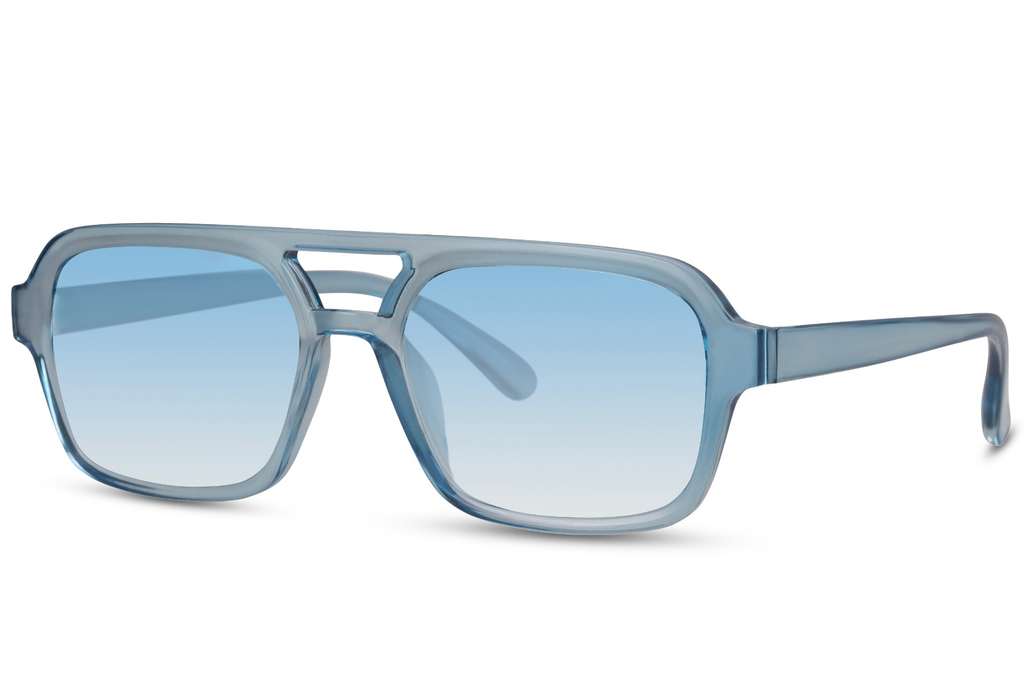 Gafas de Sol Aviador Cuadrado Montura Azul Eco