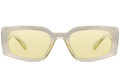 Gafas de Sol Rectangulares Montura Verde Lente Amarilla Eco