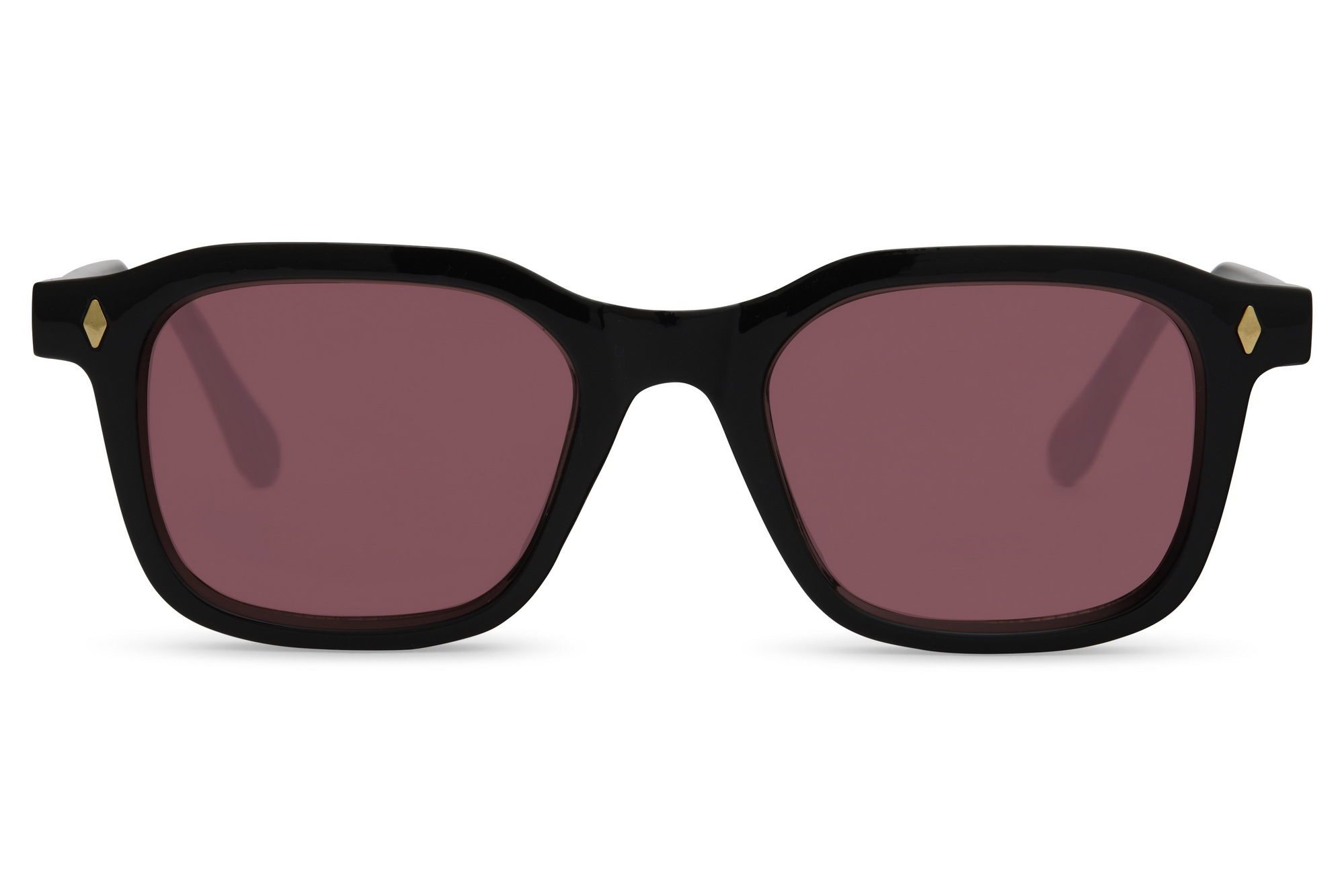 Gafas de Sol Cuadradas Montura Negra Lente Rosa