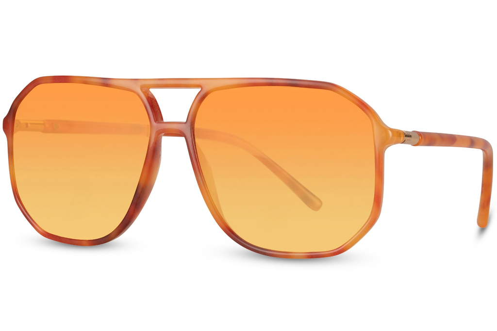 Gafas de Sol Aviador Carey Naranja Lente Naranja Eco