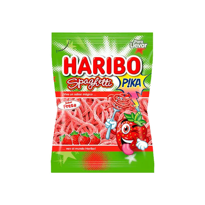 Haribo Spaghetti Pika Fresa – Pack 3 unidades