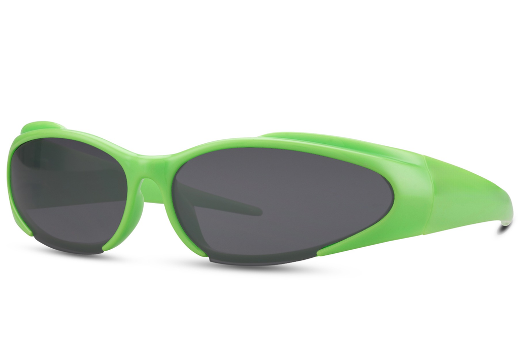 Gafas de Sol Deportivas Montura Verde Lente Negra