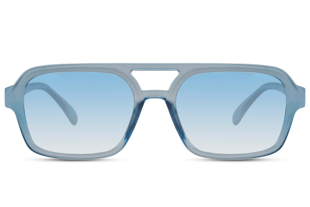 Gafas de Sol Aviador Cuadrado Montura Azul Eco