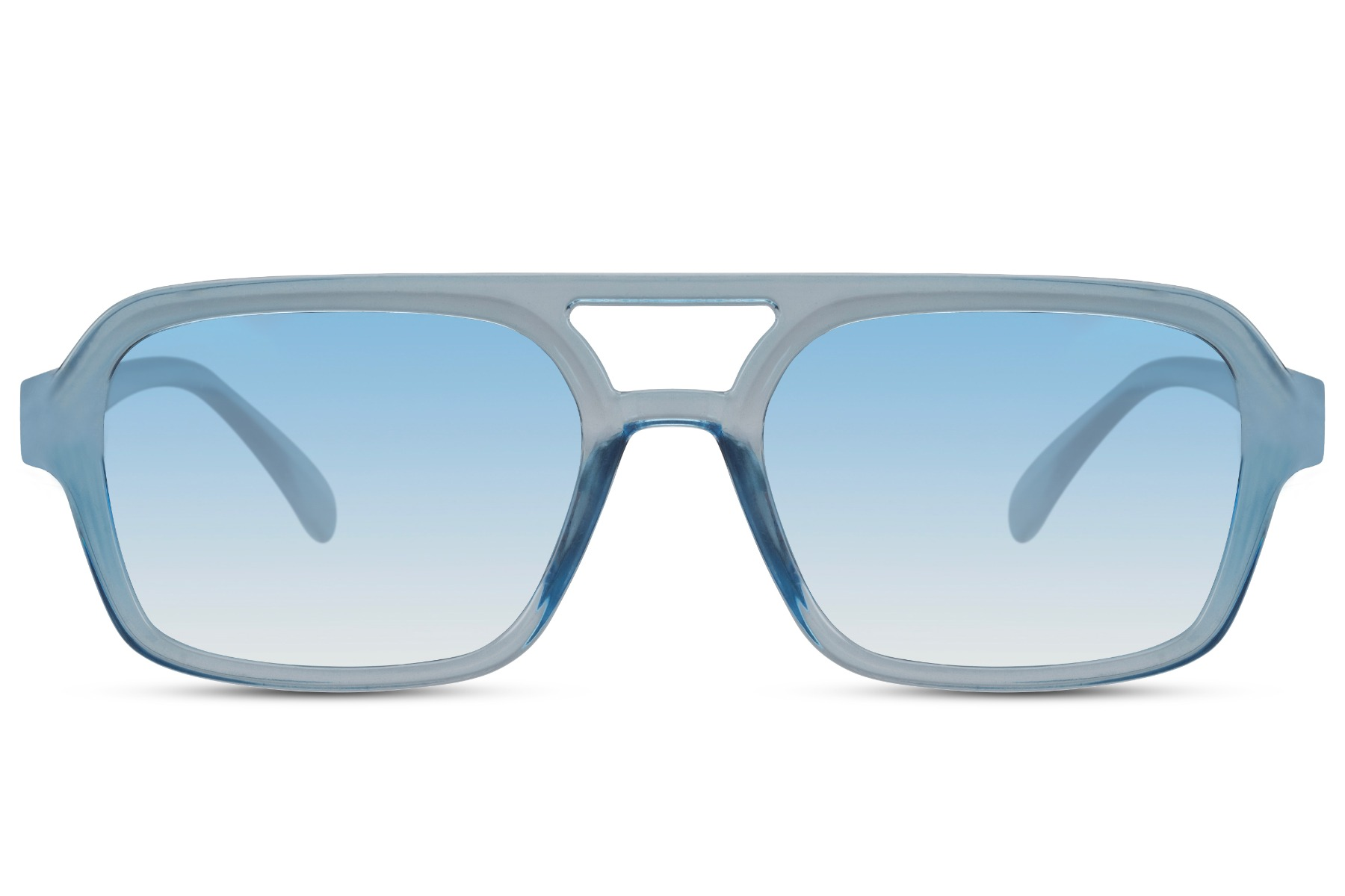 Gafas de Sol Aviador Cuadrado Montura Azul Eco