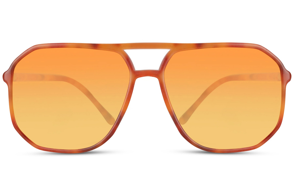 Gafas de Sol Aviador Carey Naranja Lente Naranja Eco