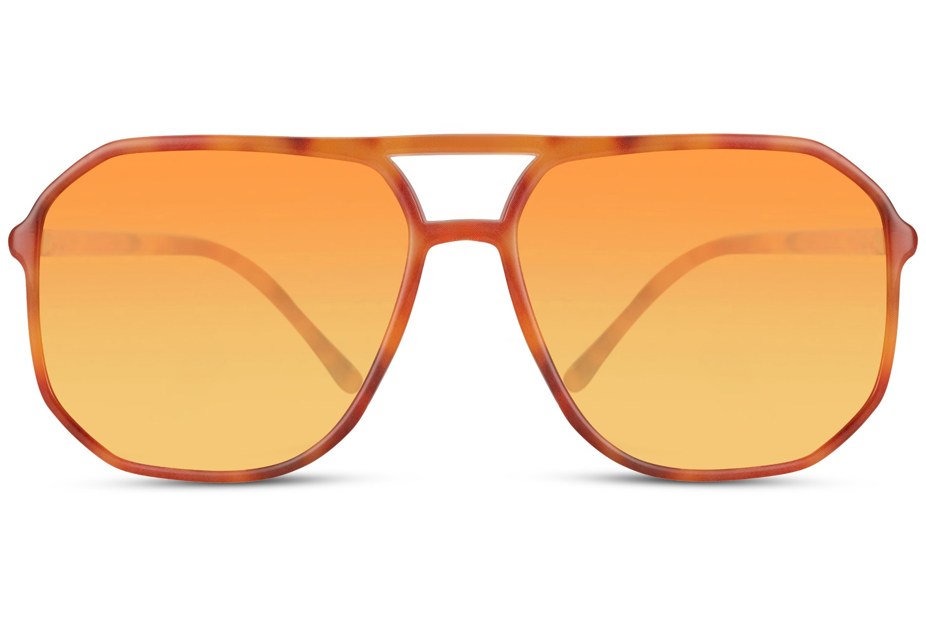 Gafas de Sol Aviador Carey Naranja Lente Naranja Eco