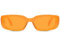 Gafas de Sol Rectangulares Montura Naranja Lente Naranja