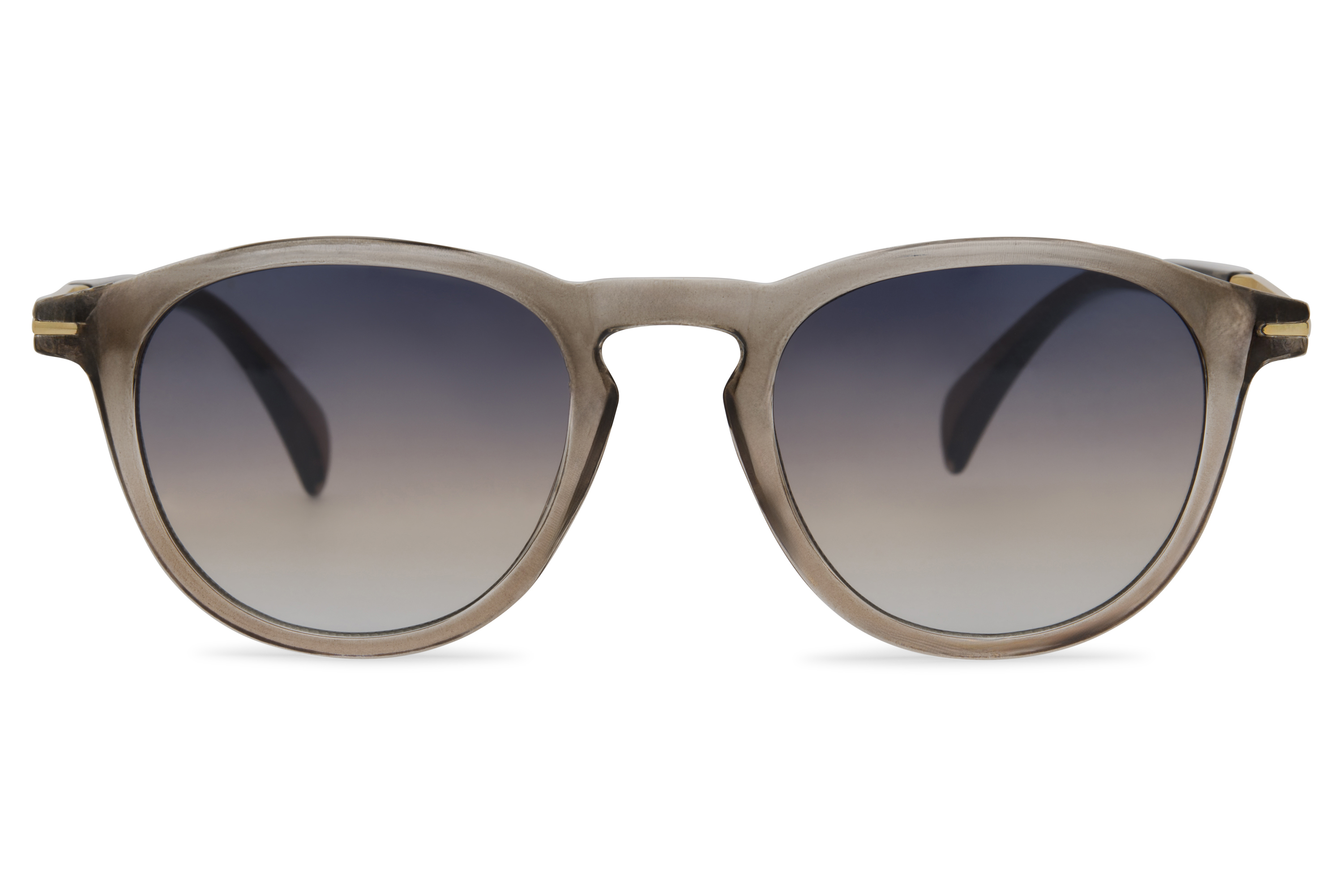 Gafas de Sol Panto Montura Gris Lente Azul Degradado