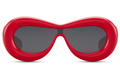 Gafas de Sol Oversize Montura Roja Lente Negra Eco