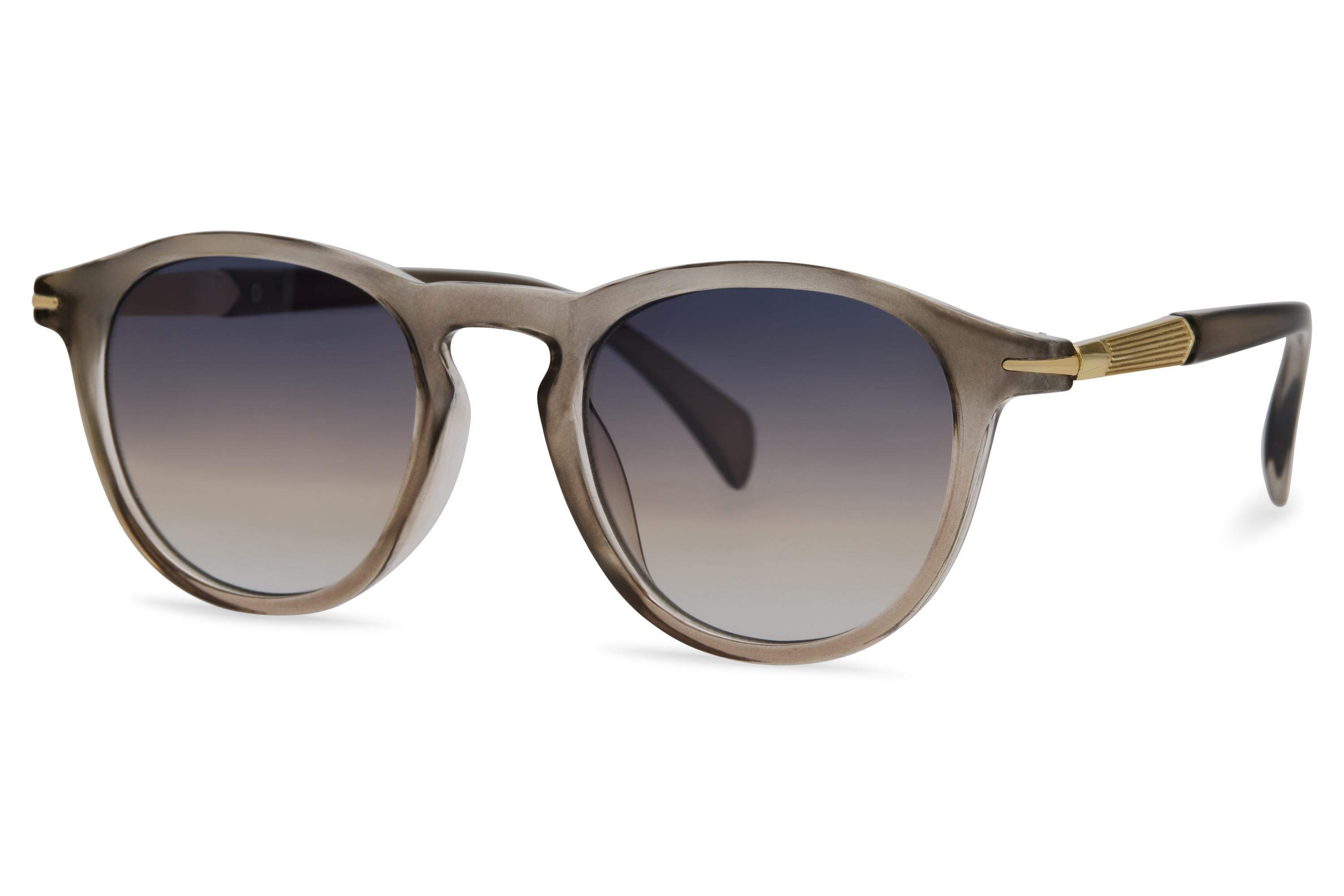 Gafas de Sol Panto Montura Gris Lente Azul Degradado