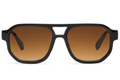 Gafas de Sol Aviador Chunky Montura Negra Lente Naranja Eco
