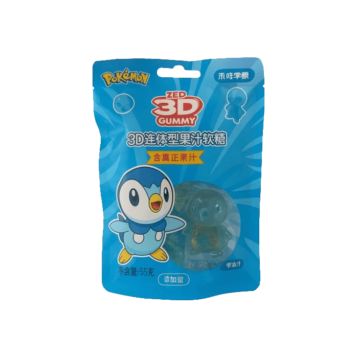 Pokémon ZED 3D Gummy Piplup – Pack 4 unidades
