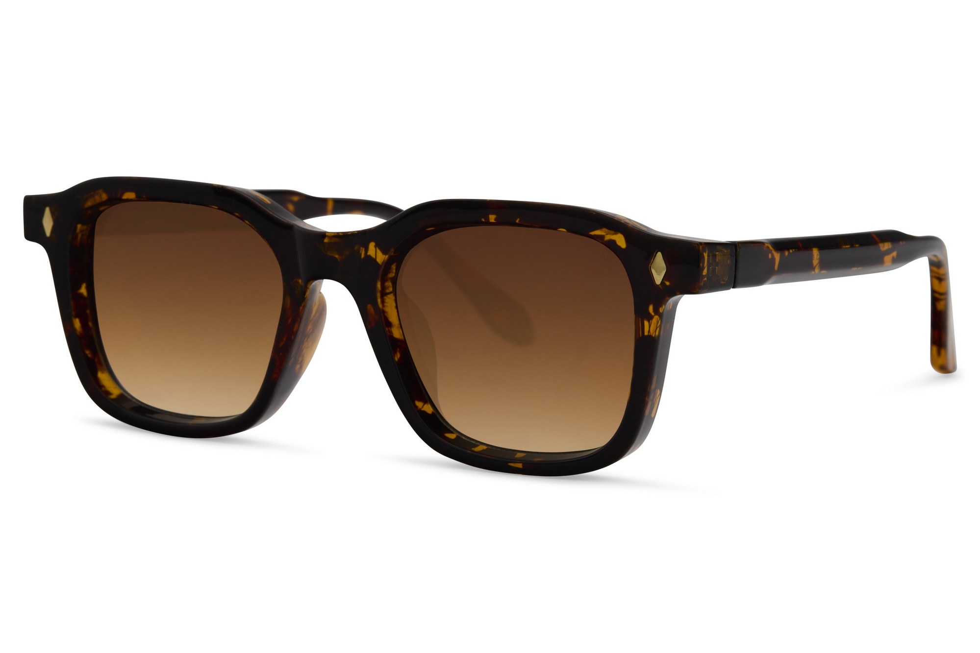 Gafas de Sol Cuadradas Carey Marrón Lente Marrón Degradado